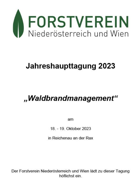 Jahreshaupttagung 2023 Forstverein Niederösterreich