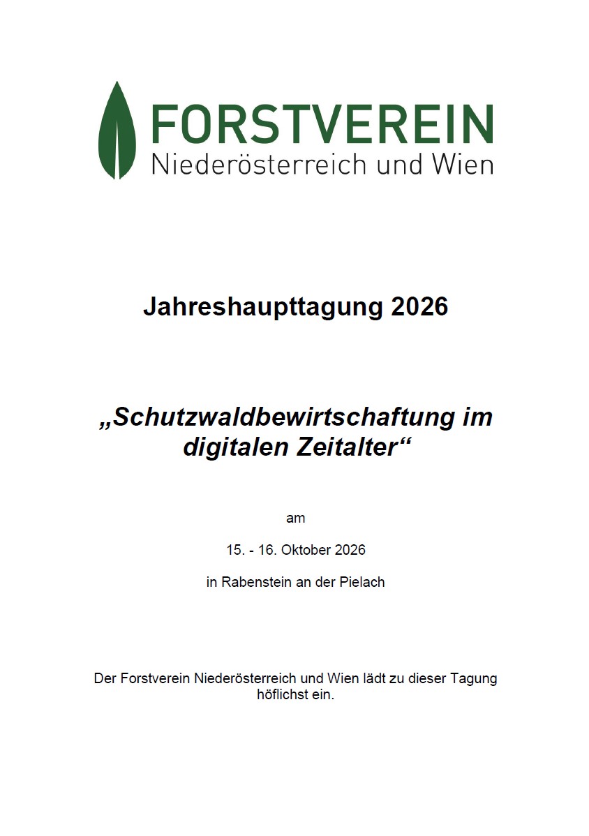 Forstverein NÖ_Jahreshaupttagung_2026